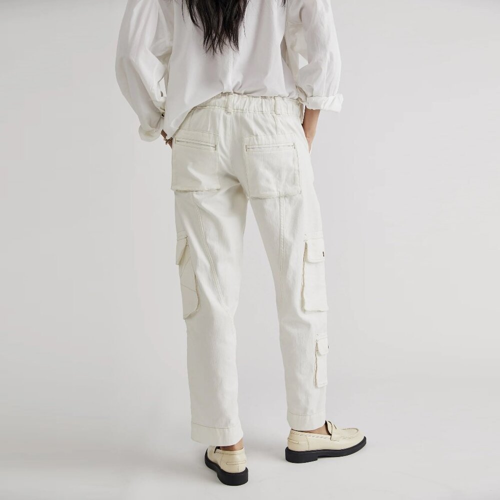 Free People Tahiti Herringbone Cargo Pants NWT - Picture 2 of 14
